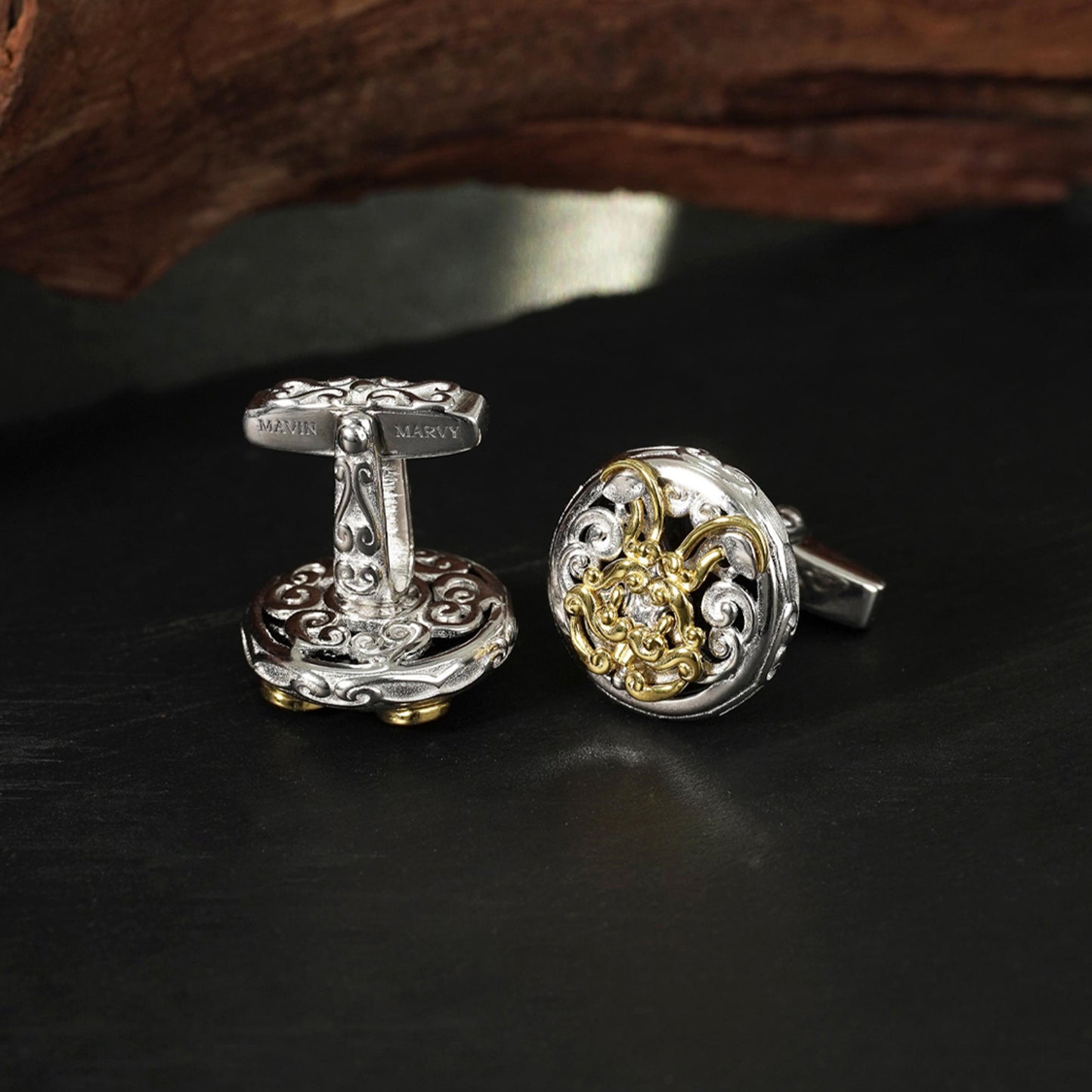 Bogu Pattern Series Mao Rabbit Cufflinks Twelve Zodiac Signs MM2317S