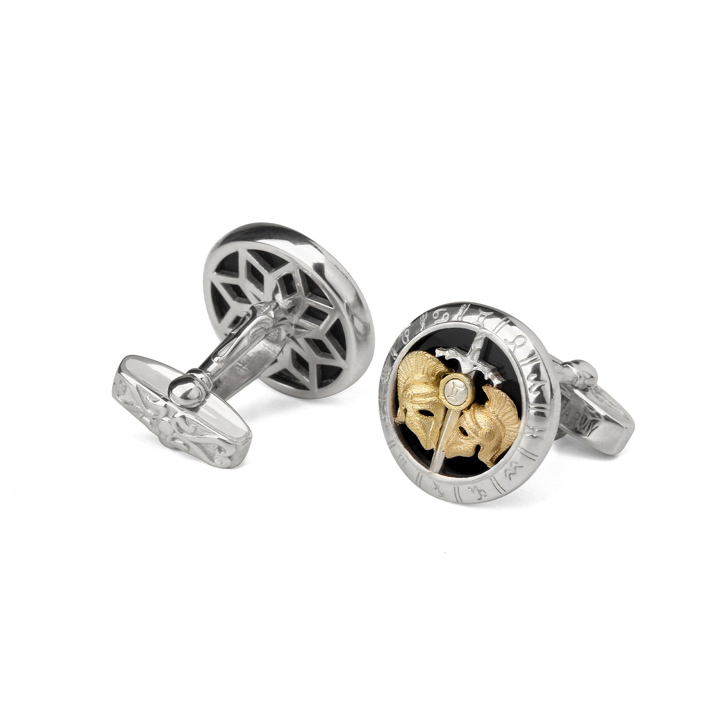 Astrology Gemini twelve constellations series 925 silver cufflinks MM2306S