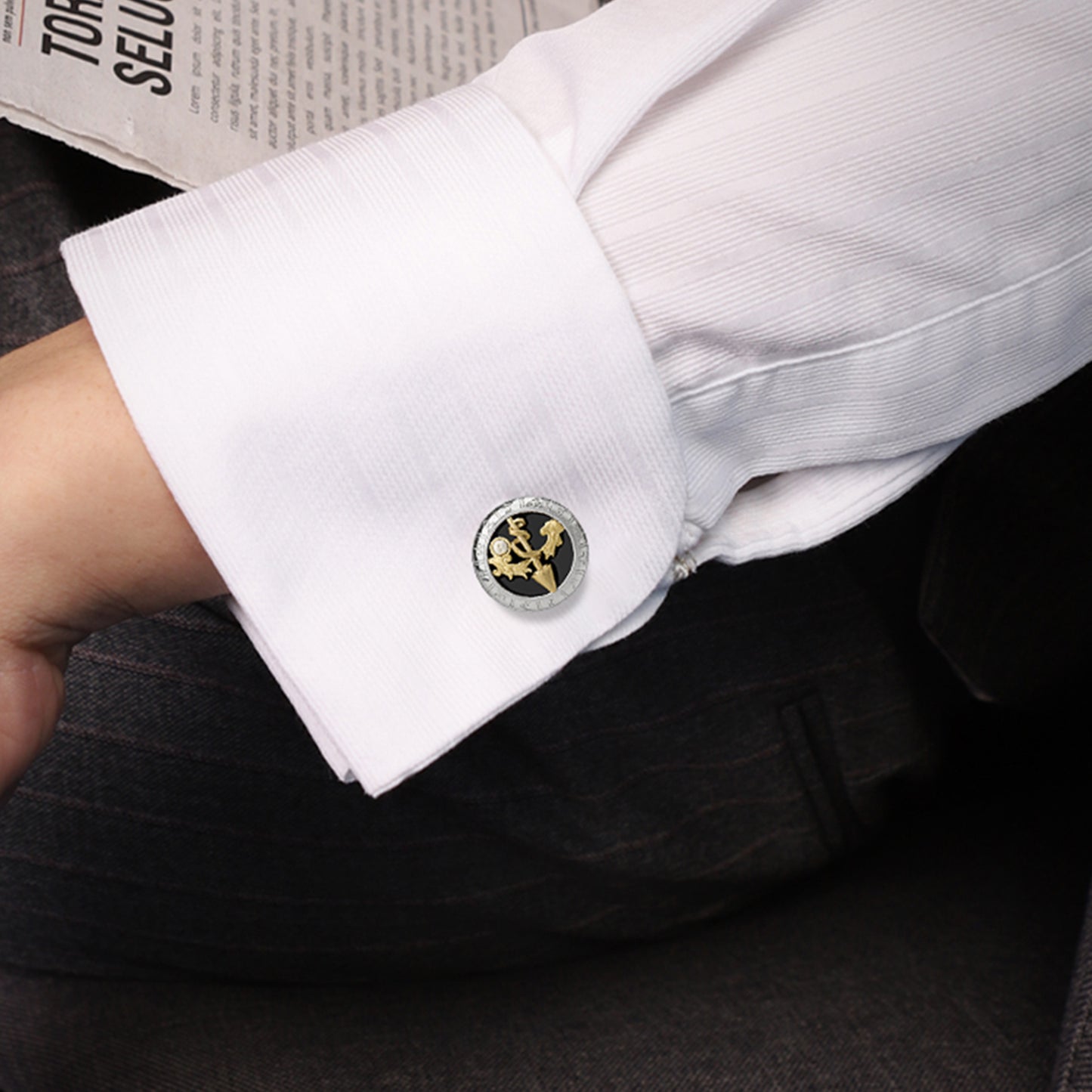 Astrology Sagittarius twelve constellations series 925 silver cufflinks MM2305S