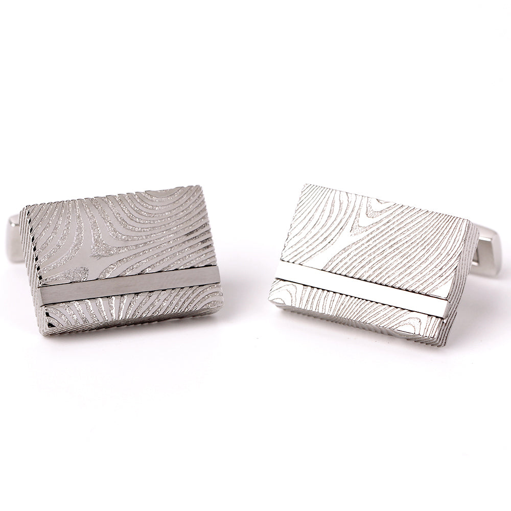 DAMASCUS STEEL Cufflinks - MM-DS01. Unparalleled Elegance