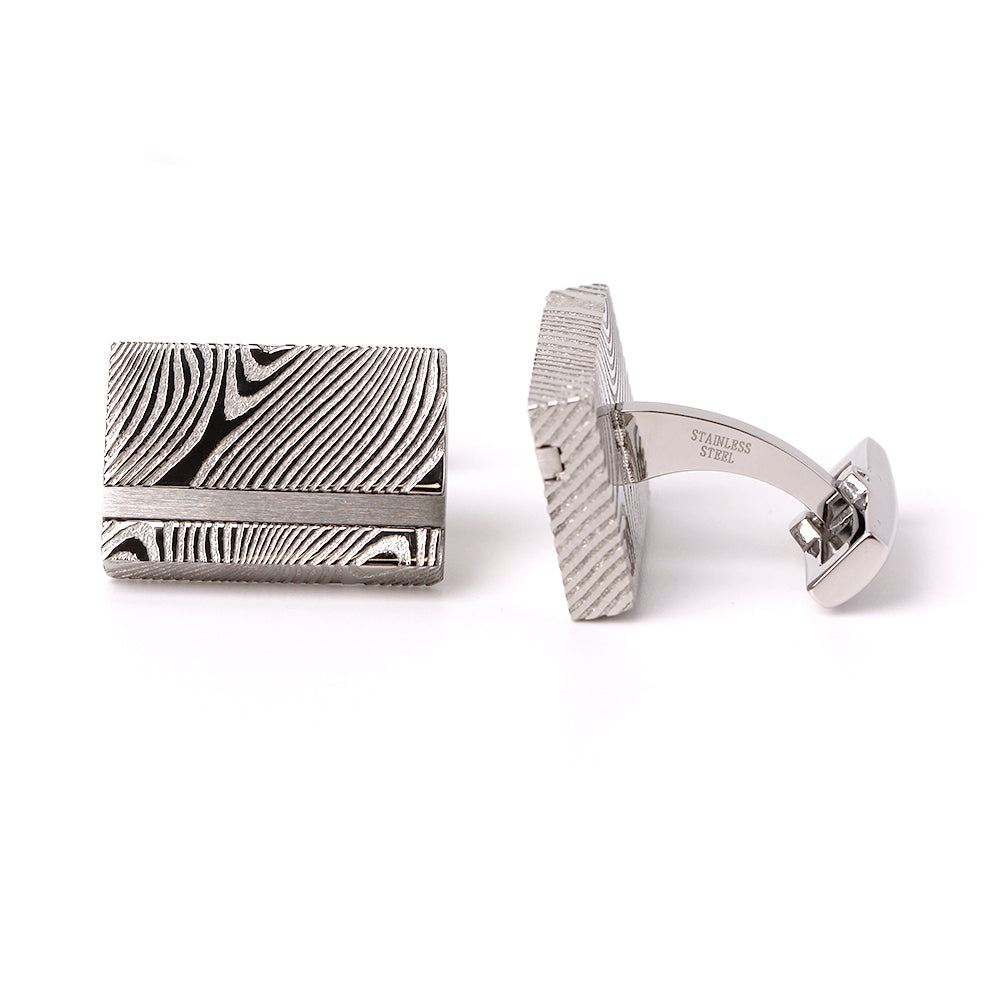DAMASCUS STEEL Cufflinks - MM-DS01. Unparalleled Elegance