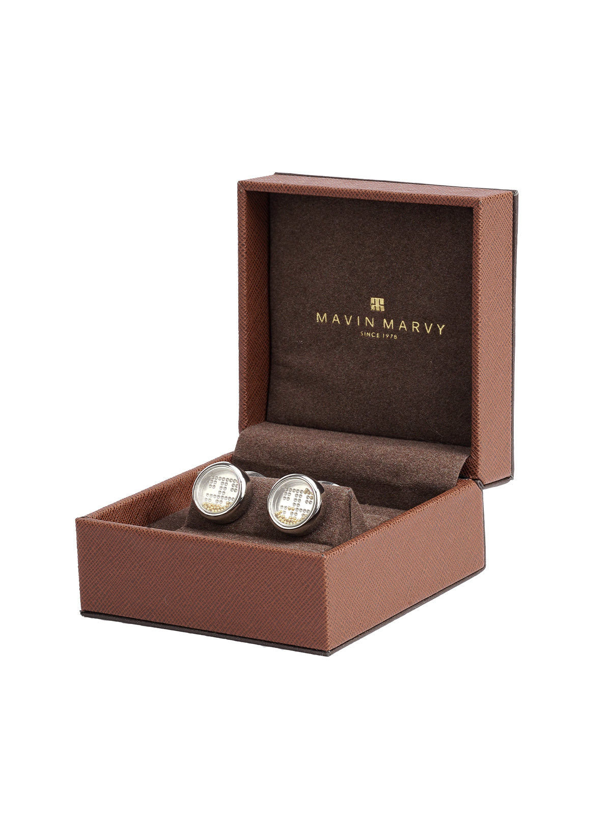 Scattered beads series cufflinks MM1908071 White
