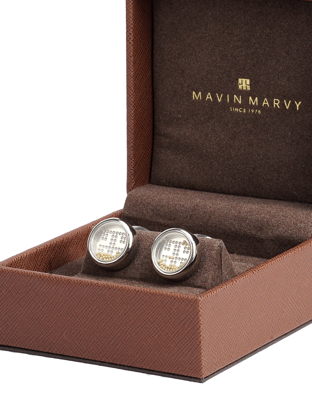 Scattered beads series cufflinks MM1908071 White
