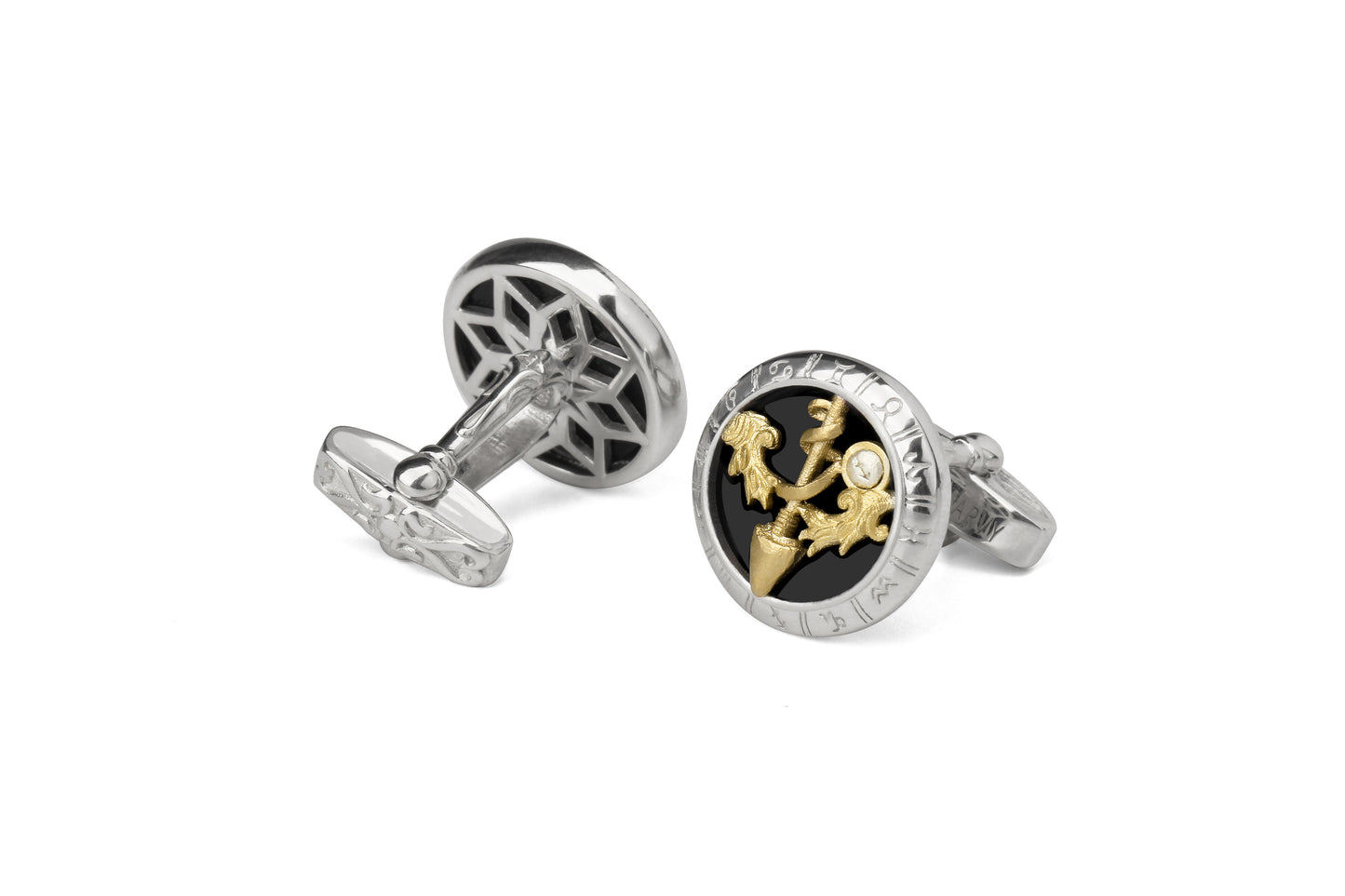Astrology Sagittarius twelve constellations series 925 silver cufflinks MM2305S