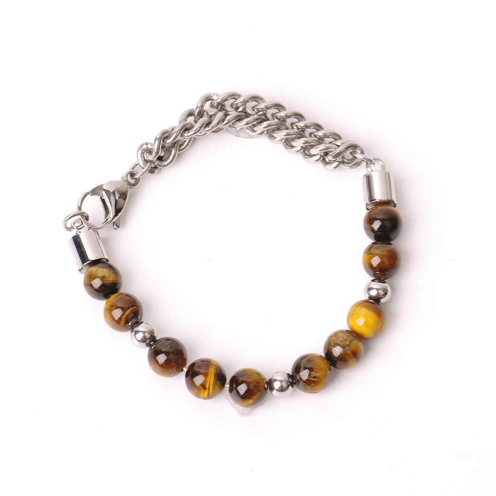 Tiger's Eye with Titanium Steel Bracelet