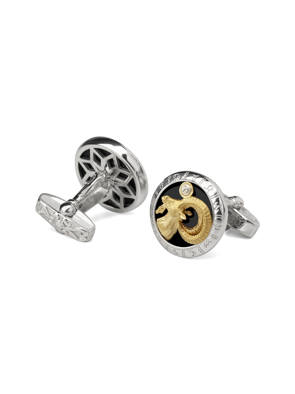 Astrology Aries twelve constellations series 925 silver cufflinks MM2307S