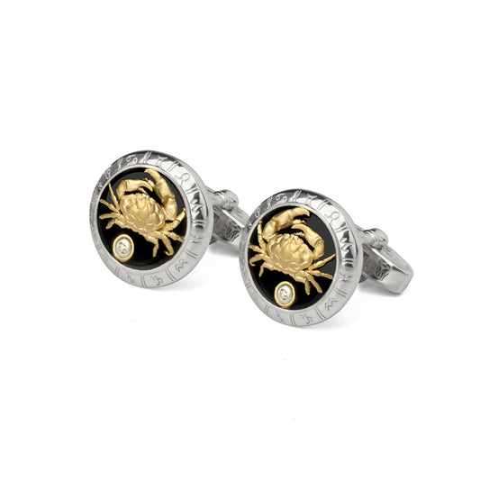Astrology Cancer twelve constellations series 925 silver cufflinks MM2309S