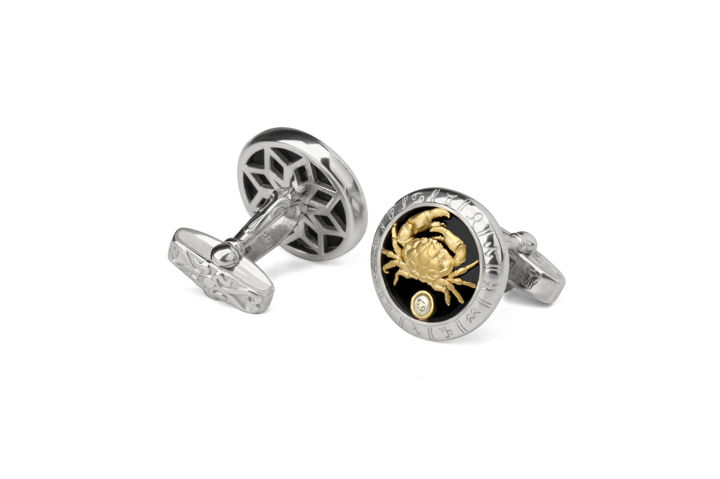 Astrology Cancer twelve constellations series 925 silver cufflinks MM2309S