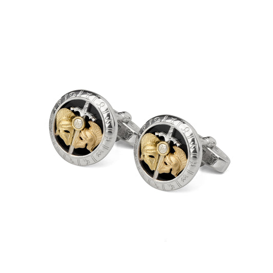 Astrology Gemini twelve constellations series 925 silver cufflinks MM2306S
