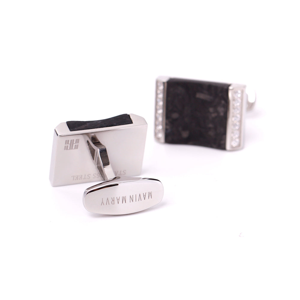 Ebony Series Steel Cufflinks - Models E01, E02, E03. Elevate Your Style!