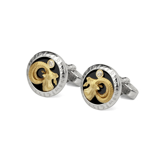 Astrology Aries twelve constellations series 925 silver cufflinks MM2307S