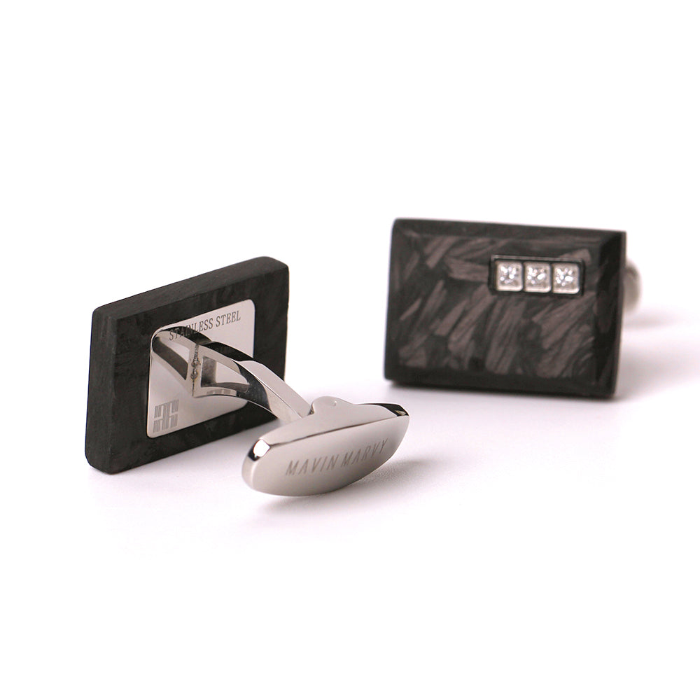Ebony Series Steel Cufflinks - Models E01, E02, E03. Elevate Your Style!