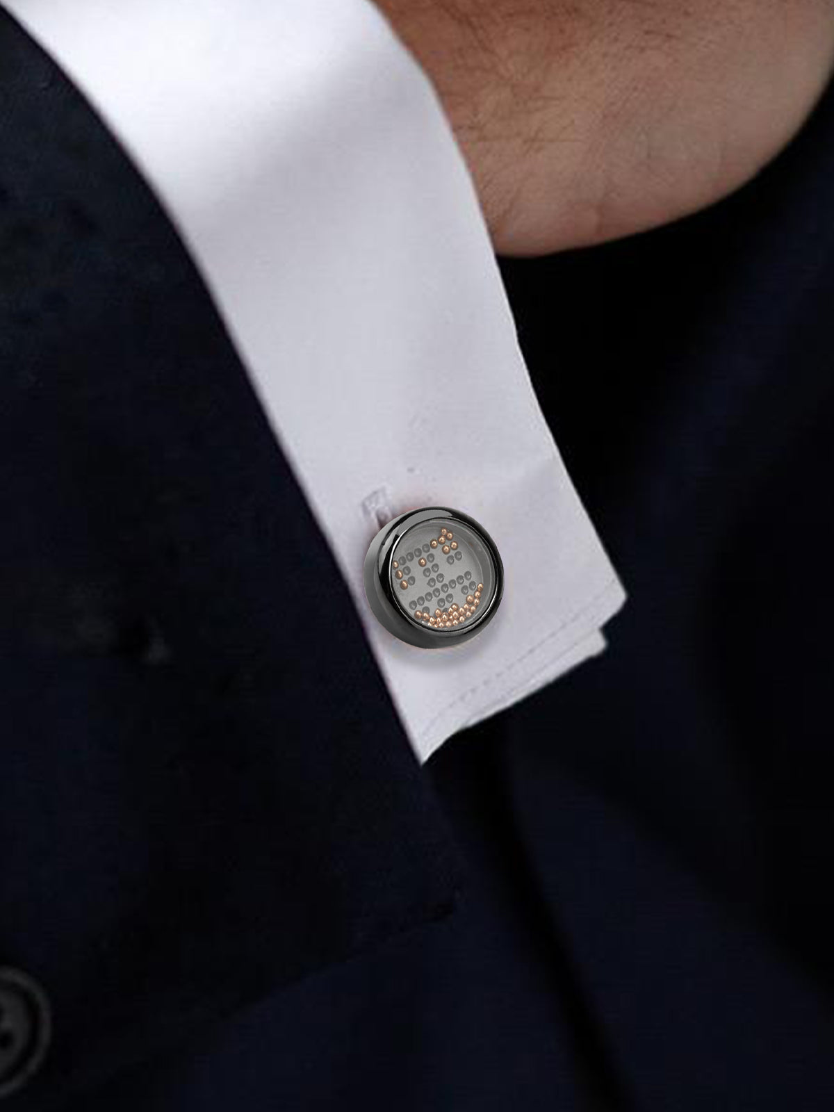 Scattered beads series cufflinks MM1908072 Black