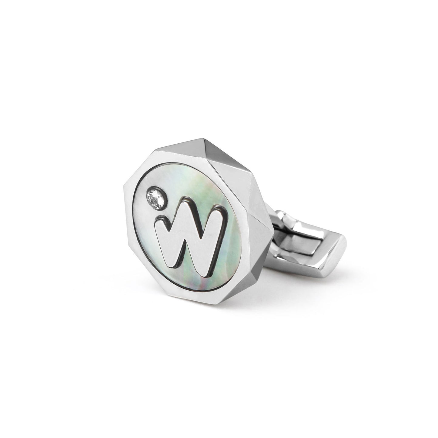 Barents Sea Chart - butterfly shell inlaid 26 letter series cufflinks MM2237A-Z Select one only