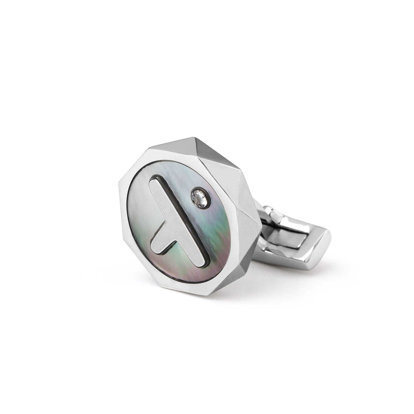 Barents Sea Chart - butterfly shell inlaid 26 letter series cufflinks MM2237A-Z Select one only