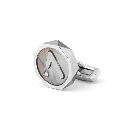 Barents Sea Chart - butterfly shell inlaid 26 letter series cufflinks MM2237A-Z Select one only
