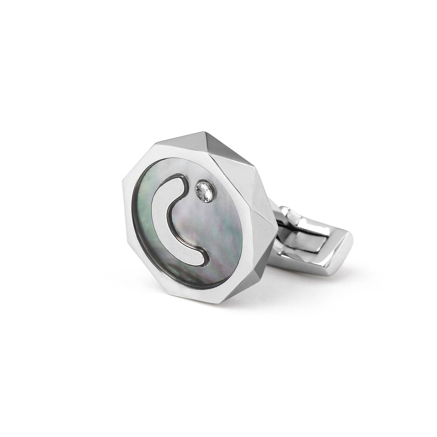 Barents Sea Chart - butterfly shell inlaid 26 letter series cufflinks MM2237A-Z Select one only