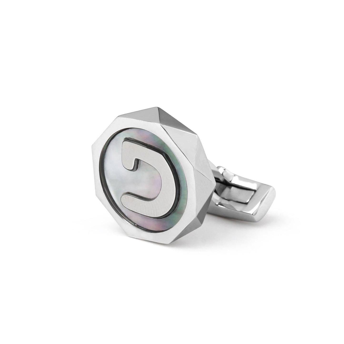Barents Sea Chart - butterfly shell inlaid 26 letter series cufflinks MM2237A-Z Select one only