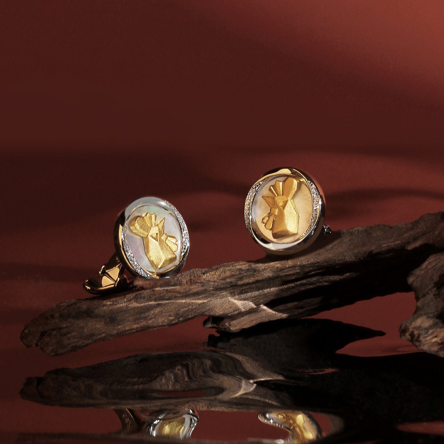 Mobius Series Zodiac Rooster Cufflinks MM2409S