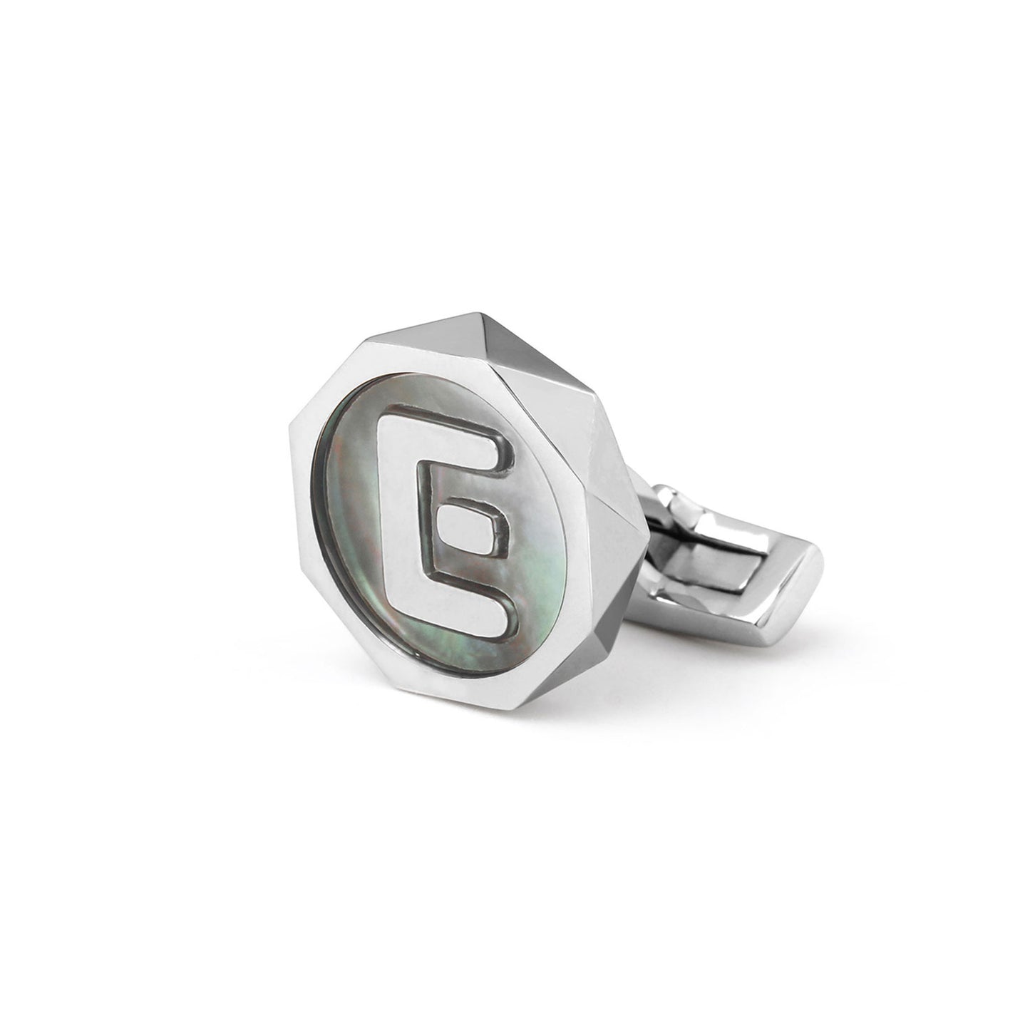 Barents Sea Chart - butterfly shell inlaid 26 letter series cufflinks MM2237A-Z Select one only