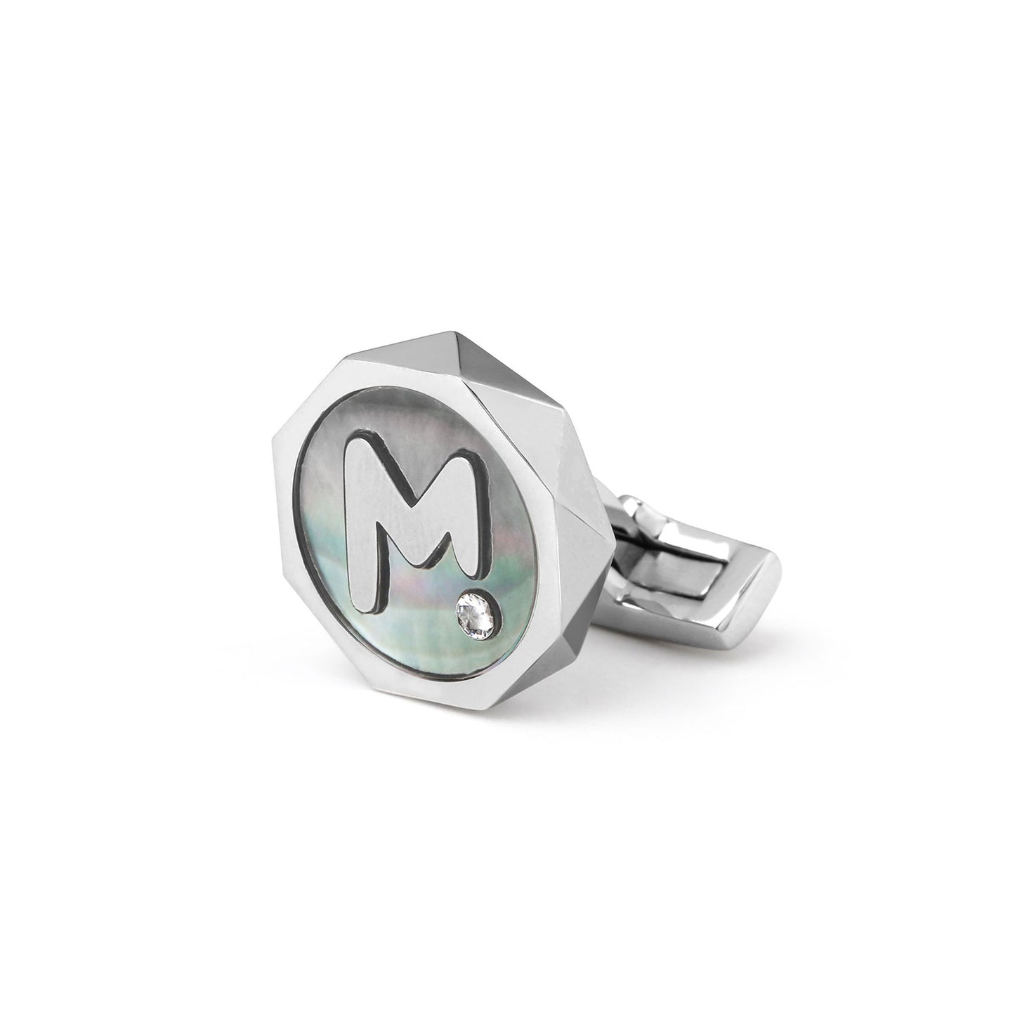 Barents Sea Chart - butterfly shell inlaid 26 letter series cufflinks MM2237A-Z Select one only