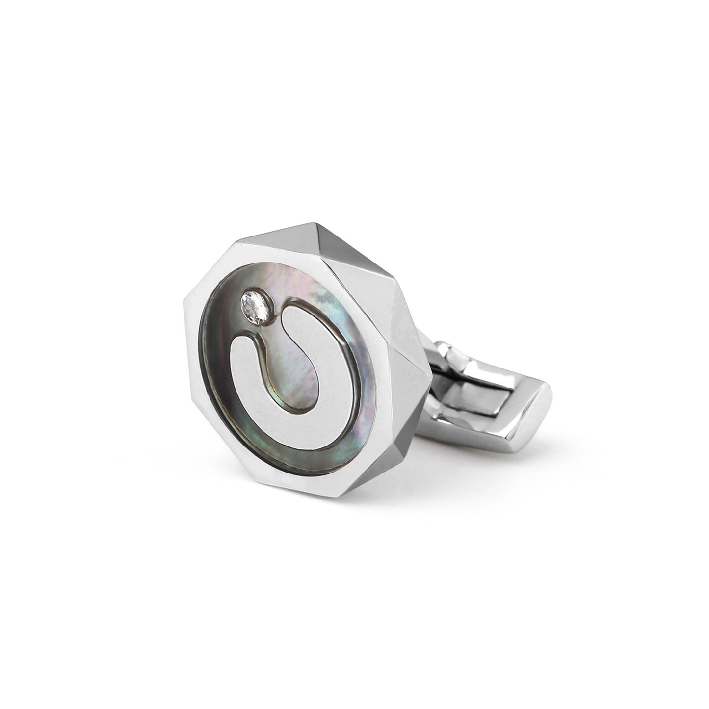 Barents Sea Chart - butterfly shell inlaid 26 letter series cufflinks MM2237A-Z Select one only